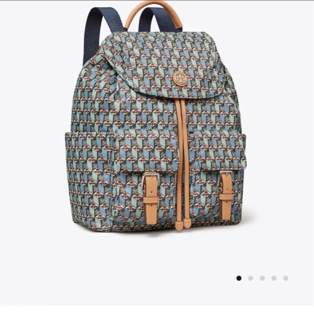 Tory Burch Printed Nylon Backpack Retail $328